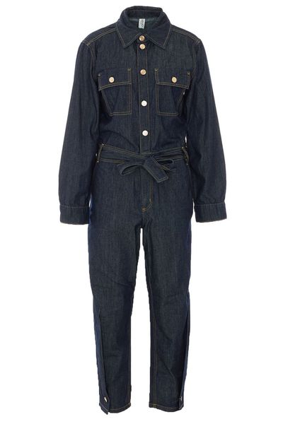Liu Jo Belted Denim Jumpsuit