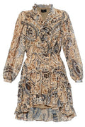Etro Paisley Ruffled Mini Dress