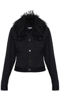 Alaïa Faux-Fur Collar Buottned Jacket
