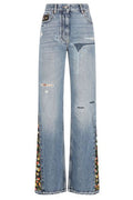 Valentino Floral Panelled Flared Jeans
