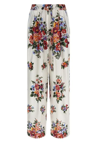 Dolce & Gabbana Vanity Floral Wide-Leg Pants