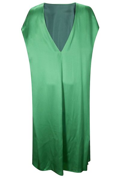 Dries Van Noten V-Neck Satin Dress
