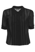 Maison Margiela Sheer Pleated Button-Up Top