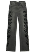 Blumarine Embellished Straight Leg Jeans