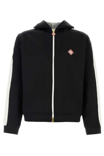 Casablanca Logo Patch Zipped Hoodie