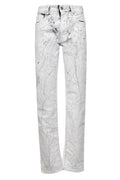 MM6 Maison Margiela Craquele Effect Paint Slim Fit Jeans