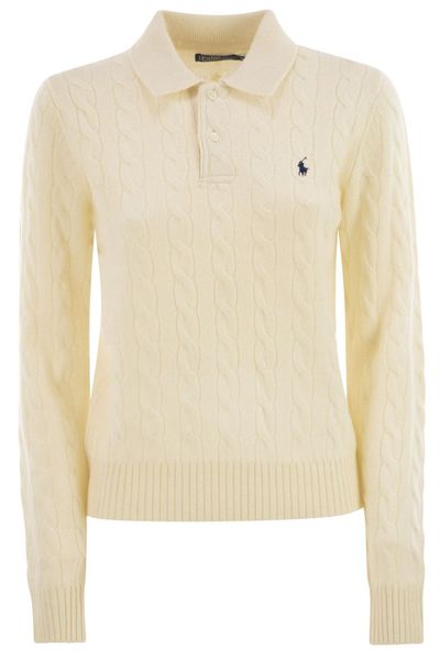 Polo Ralph Lauren Logo Embroidered Knitted Polo Shirt