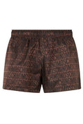 Moschino Logo Print Elastic-Waist Shorts