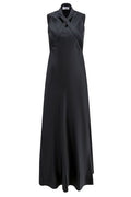 Off-White V-Neck Open-Back Midi Dress