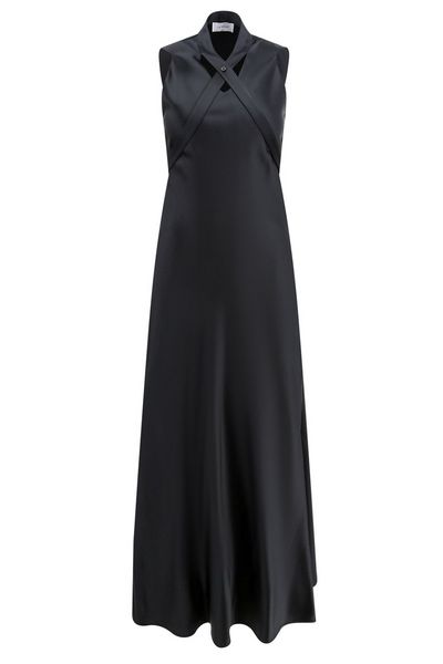Off-White V-Neck Open-Back Midi Dress