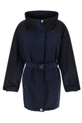 Prada Logo-Printed Belted Coat