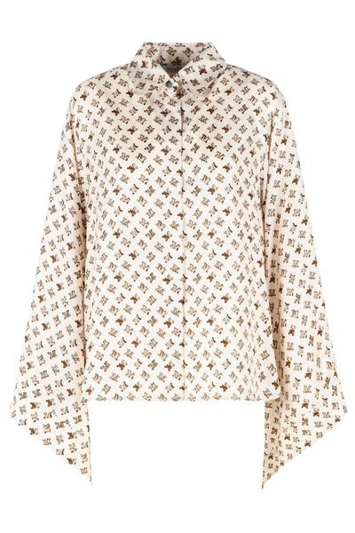 Max Mara Monogrammed Long-Sleeved Shirt