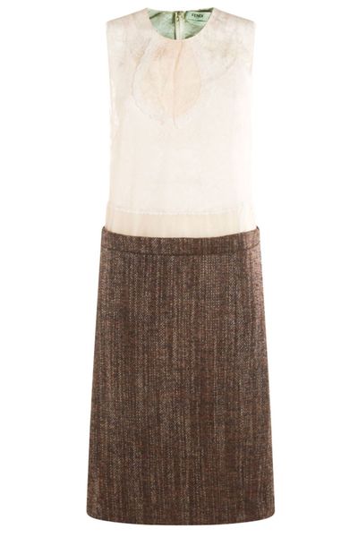 Fendi Trompe-L'oeil Effect Panelled Midi Dress
