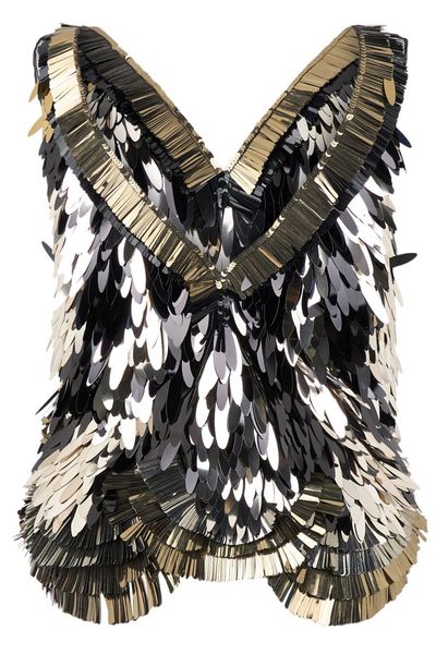Alberta Ferretti All-Over Sequin Top