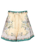 Zimmermann Indra Printed High-Waist Shorts