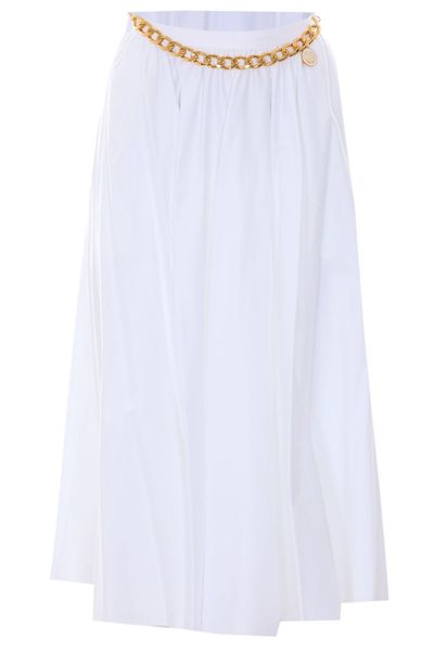 Elisabetta Franchi Chain Belt Pleated Skirt