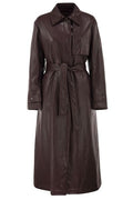 Herno Belted Faux Leather Effect Coat