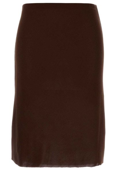 Miu Miu Logo-Patch Midi Skirt