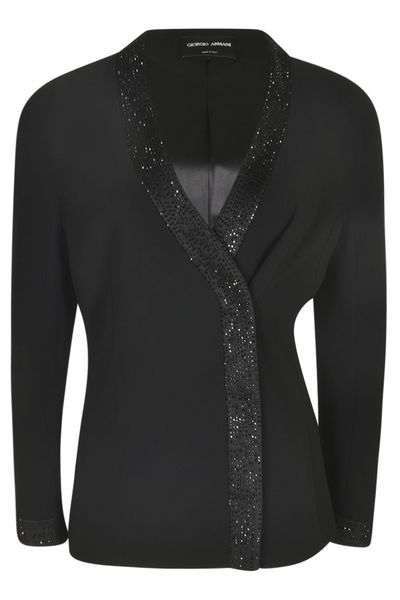 Giorgio Armani V-Neck Embellished Jacket