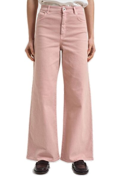 Weekend Max Mara Medina Logo Patch Wide Leg Jeans