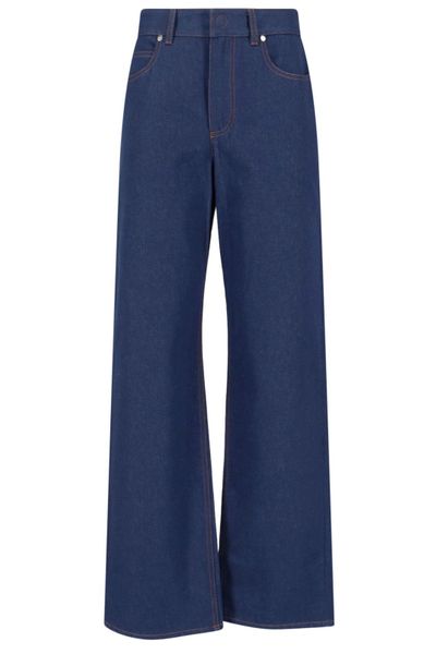 Fendi Logo-Cuff Wide-Leg Jeans