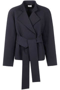 Khaite Edith Long-Sleeved Belted Jacket