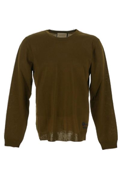 Gucci Logo Embroidered Crewneck Sweater