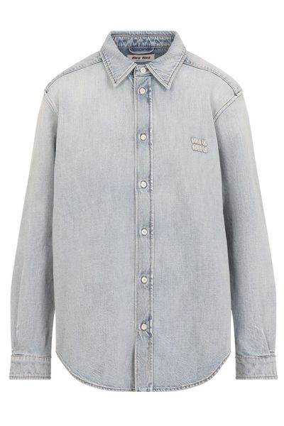 Miu Miu Logo Denim Shirt