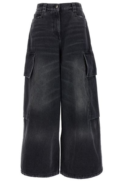 Palm Angels Wide Denim Parachute Jeans