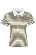 Golden Goose Deluxe Brand Logo Embroidered Striped Polo Shirt