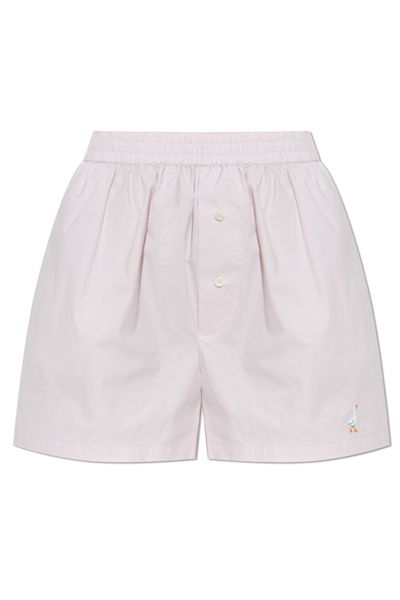 Moschino Embroidered Elastic Waist Shorts