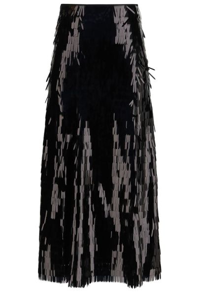 Self-Portrait Sequin Midi Skirt