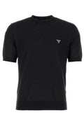 Prada Logo Embroidered Knit T-Shirt