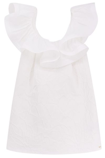 Elisabetta Franchi Ruffled Floral Jacquard Dress