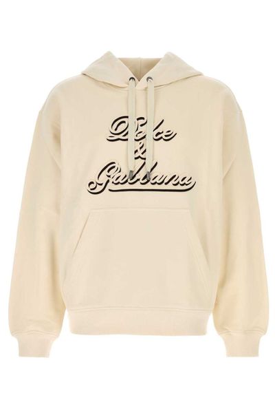 Dolce & Gabbana Logo Detailed Drawstring Hoodie
