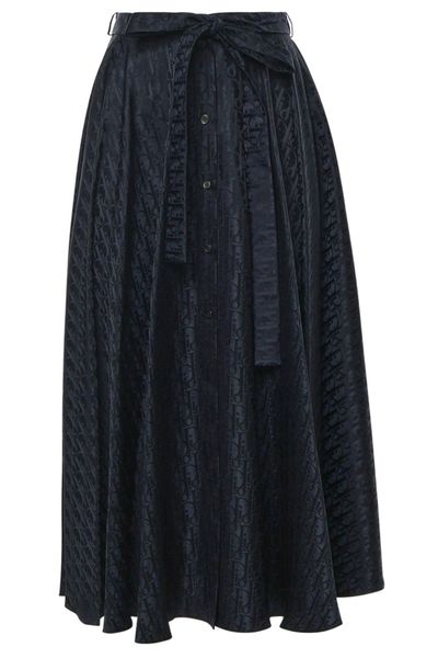 Christian Dior Tied Belt Mid-Length Skirt