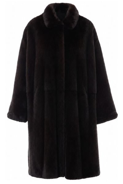 Yves Salomon Button-Front Coat
