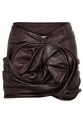 Magda Butrym Draped Leather Mini Skirt