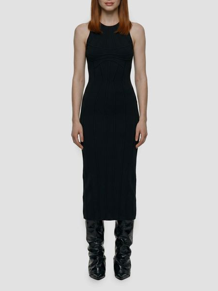 The Attico Sculptural Corset Midi Dress