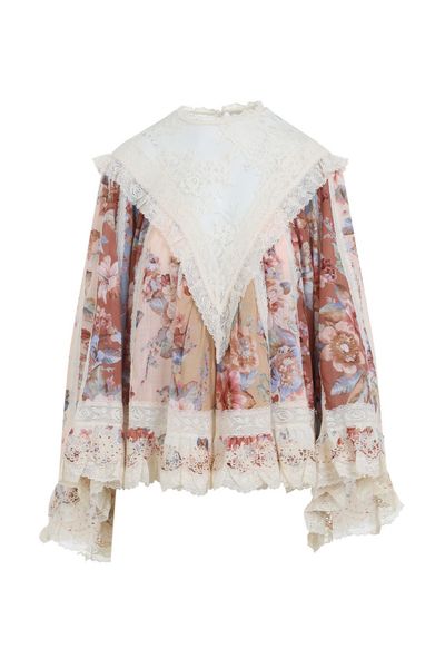 Zimmermann Awaken Lace Trim Blouse
