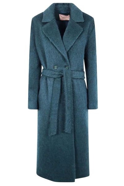 TWINSET Self-Tie Belted Double-Breasted Coat