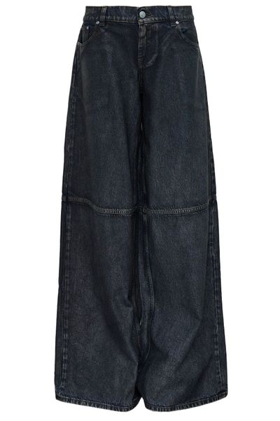 Stella McCartney Waxed-Finish Straight-Leg Denim Jeans