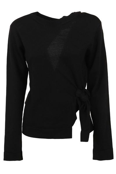 Jil Sander Twist Detailed Open Back Knit Top