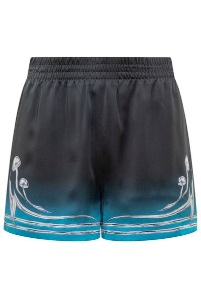 Casablanca Blades Mushroom-Print Ombre Effect Shorts