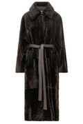 Blancha Belted Faux-Fur Coat