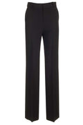 Totême Pressed Creased Flared Leg Trousers