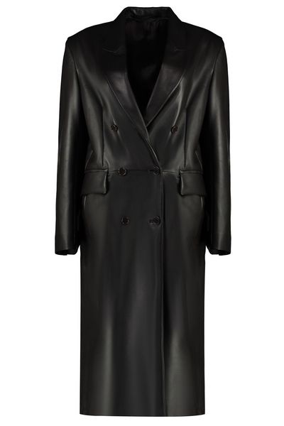 Salvatore Santoro Double Breasted Mid Length Leather Coat