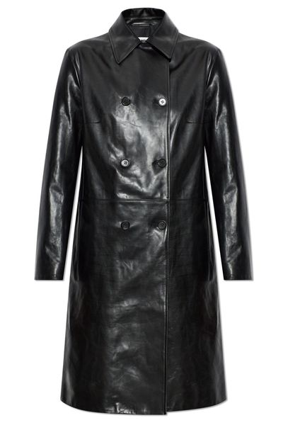 Jil Sander Double-Breasted Leather Coat