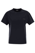 Brunello Cucinelli Shiny Tab Crewneck T-Shirt