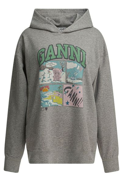 Ganni Bear Comic Graphic Hoodie